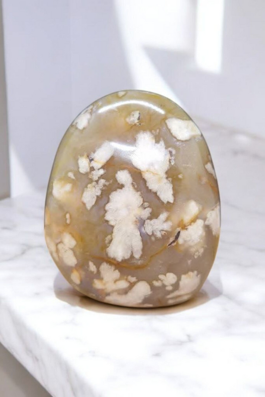 Forme libre Agate fleur de cerisier