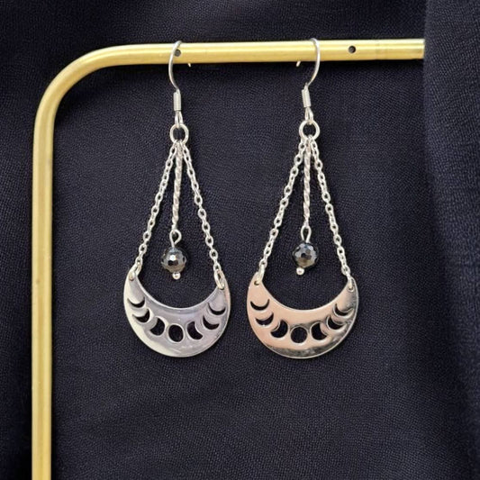 Boucles d'oreilles Phases lunaires Spinelle