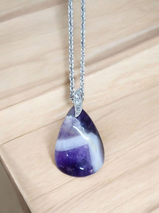 Pendentif Améthyste chevron