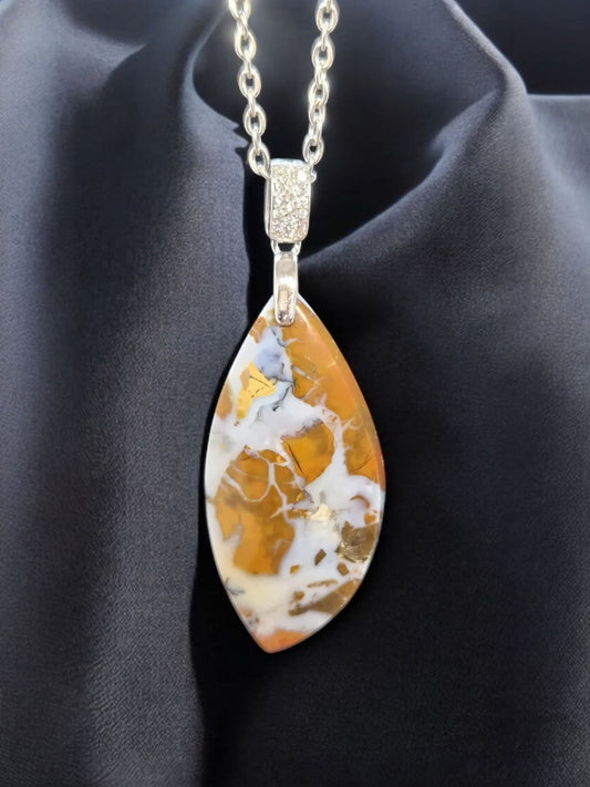 Pendentif Jaspe breschique & agate