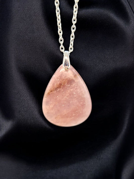 Pendentif Quartz fraise