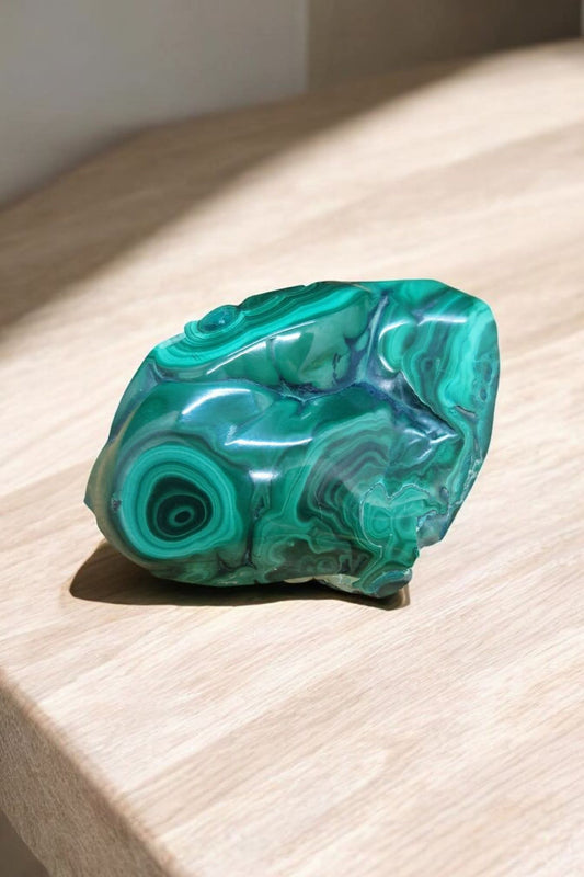 Malachite semi polie