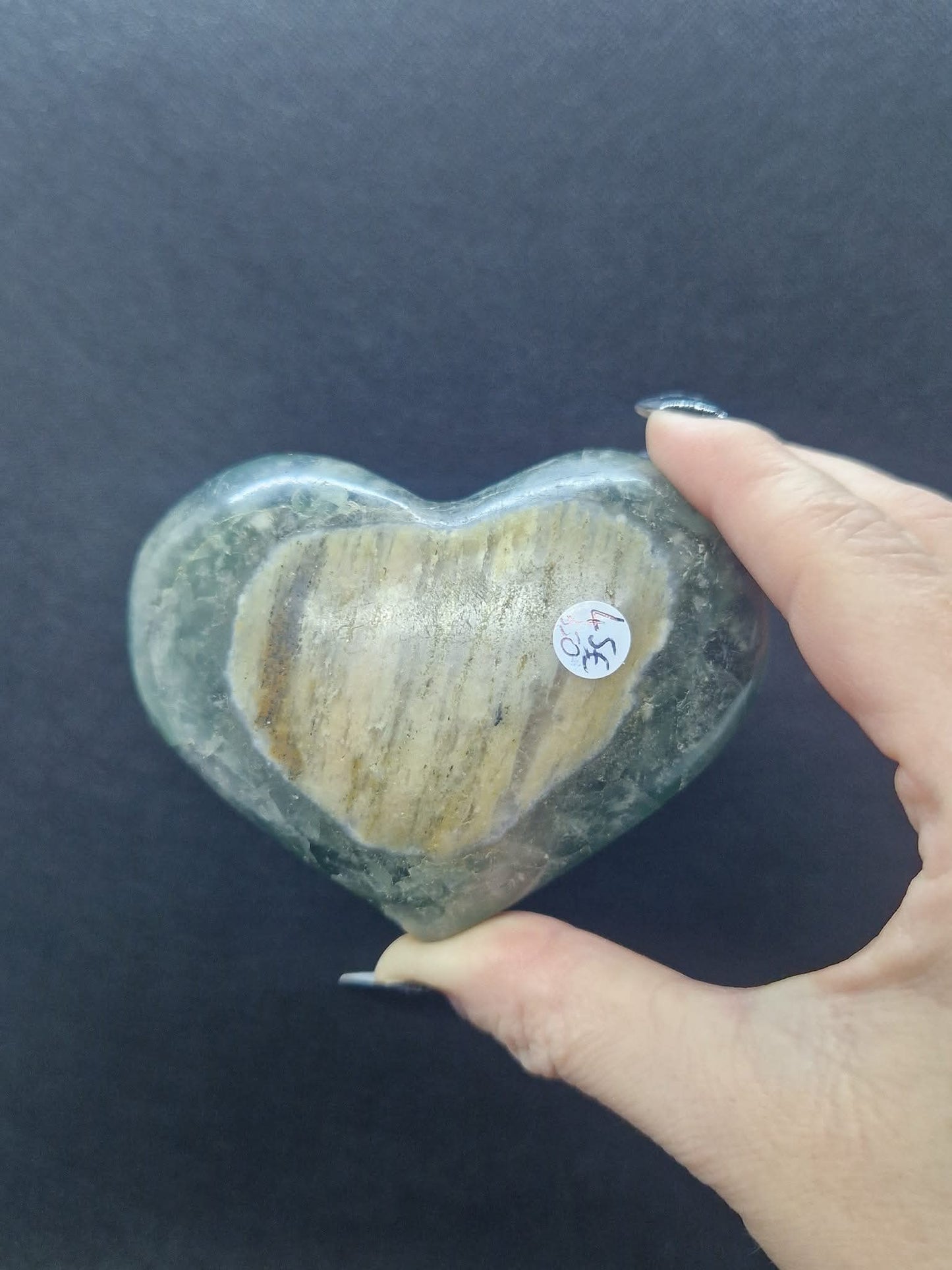 Cœur Fluorite verte