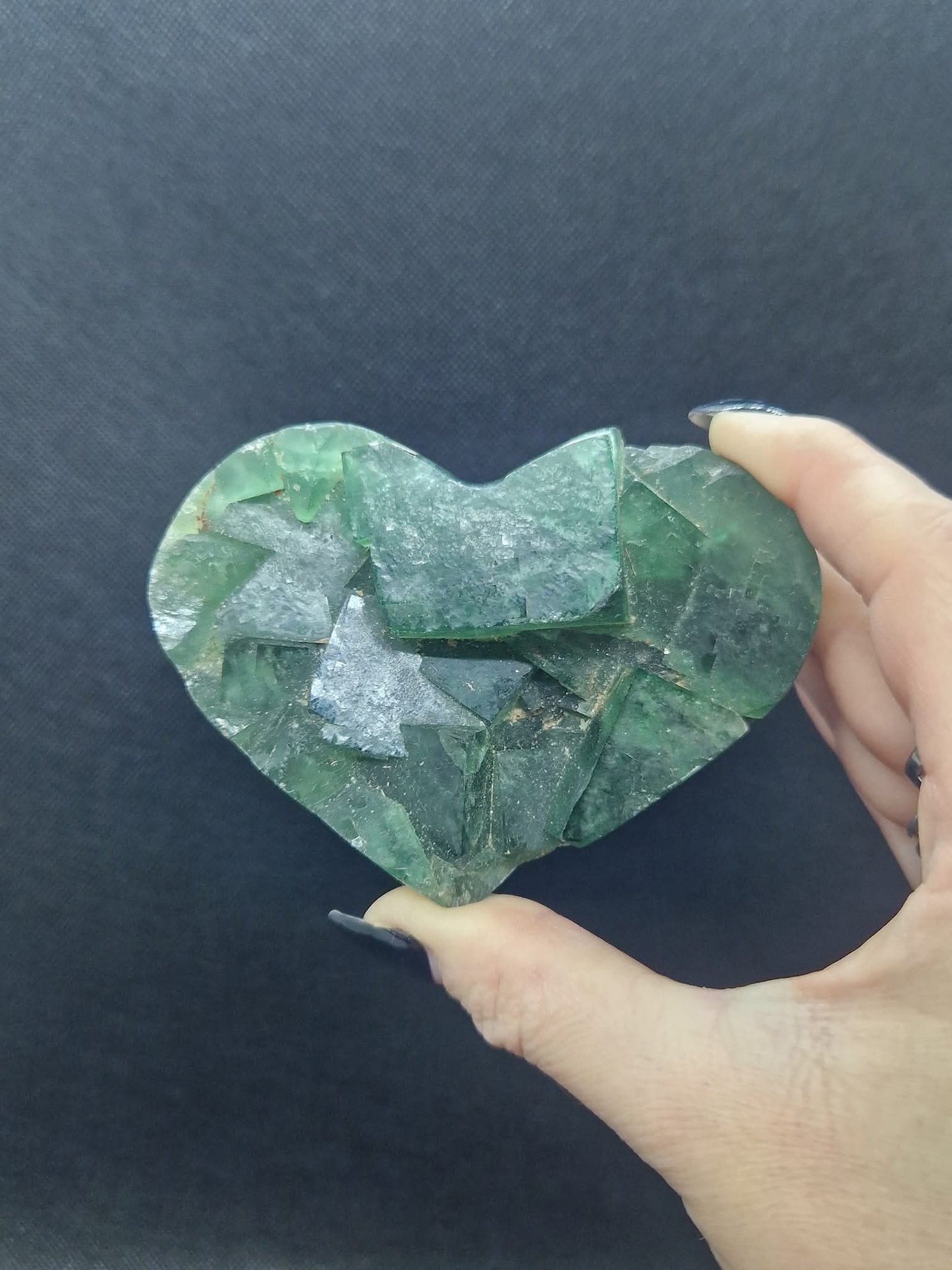 Cœur Fluorite verte