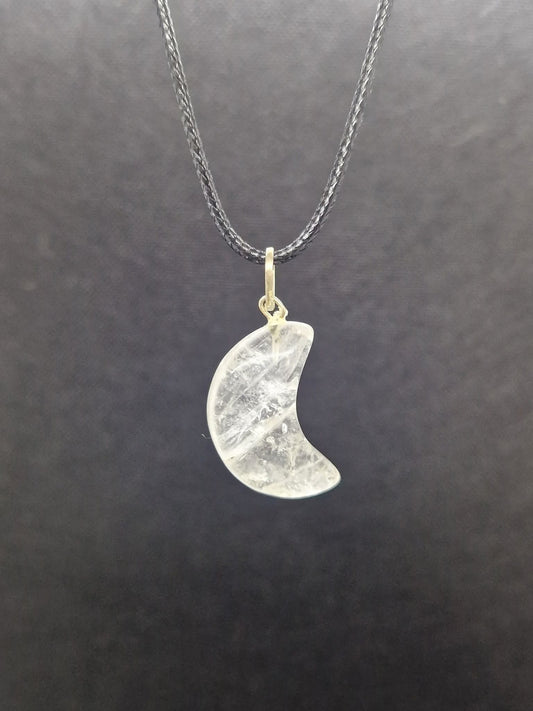 Pendentif Cristal de roche Lune