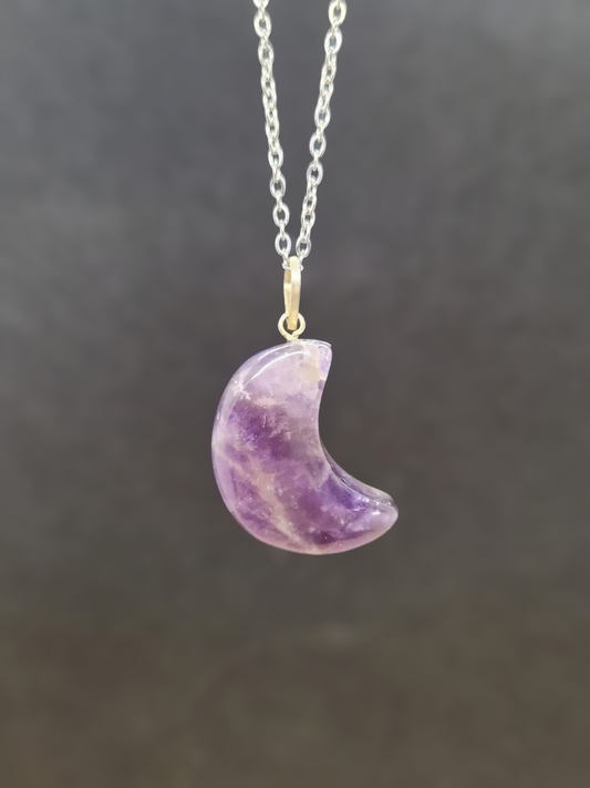 Pendentif Améthyste lune