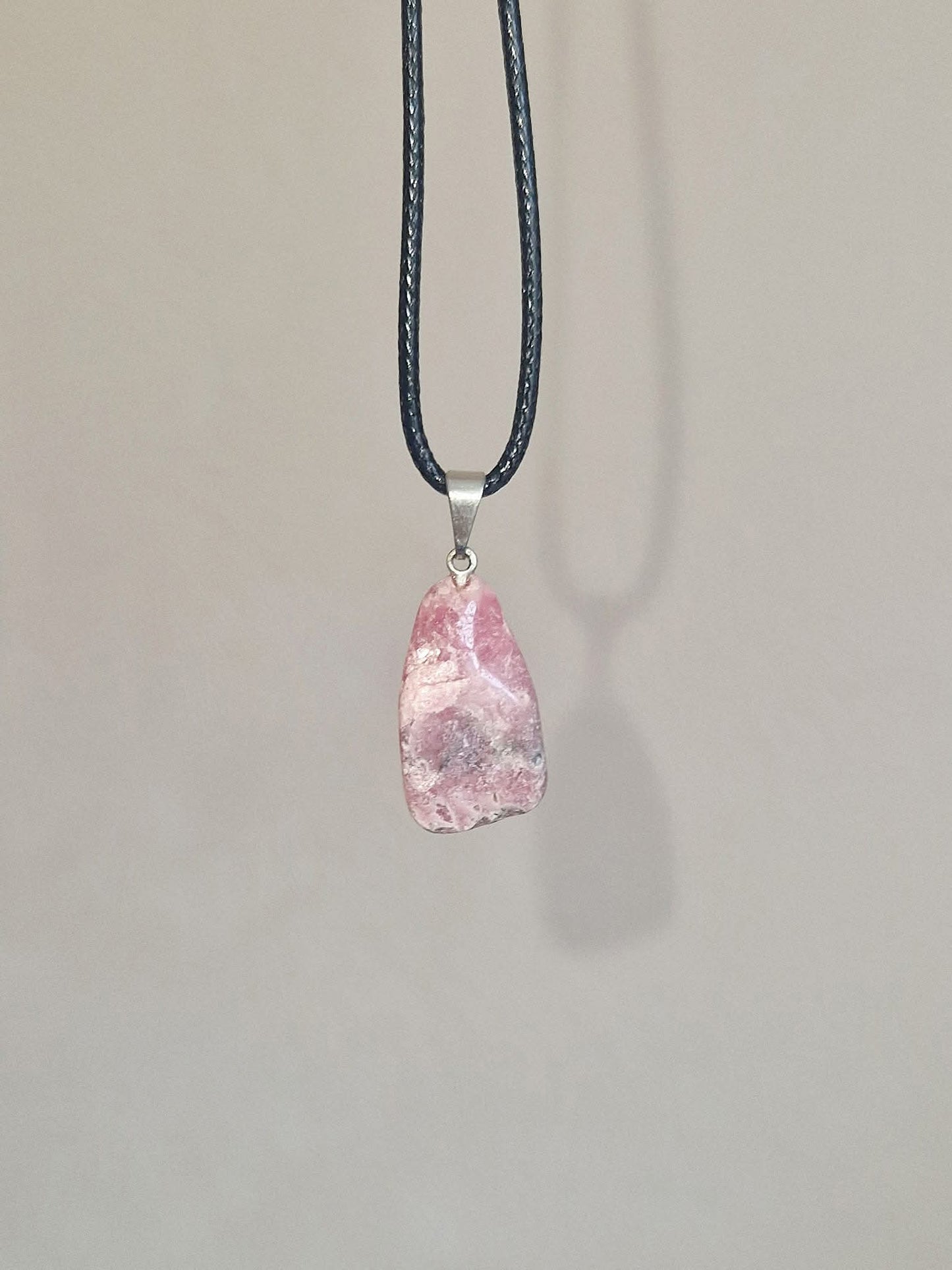 Pendentif Rhodochrosite pierre roulée