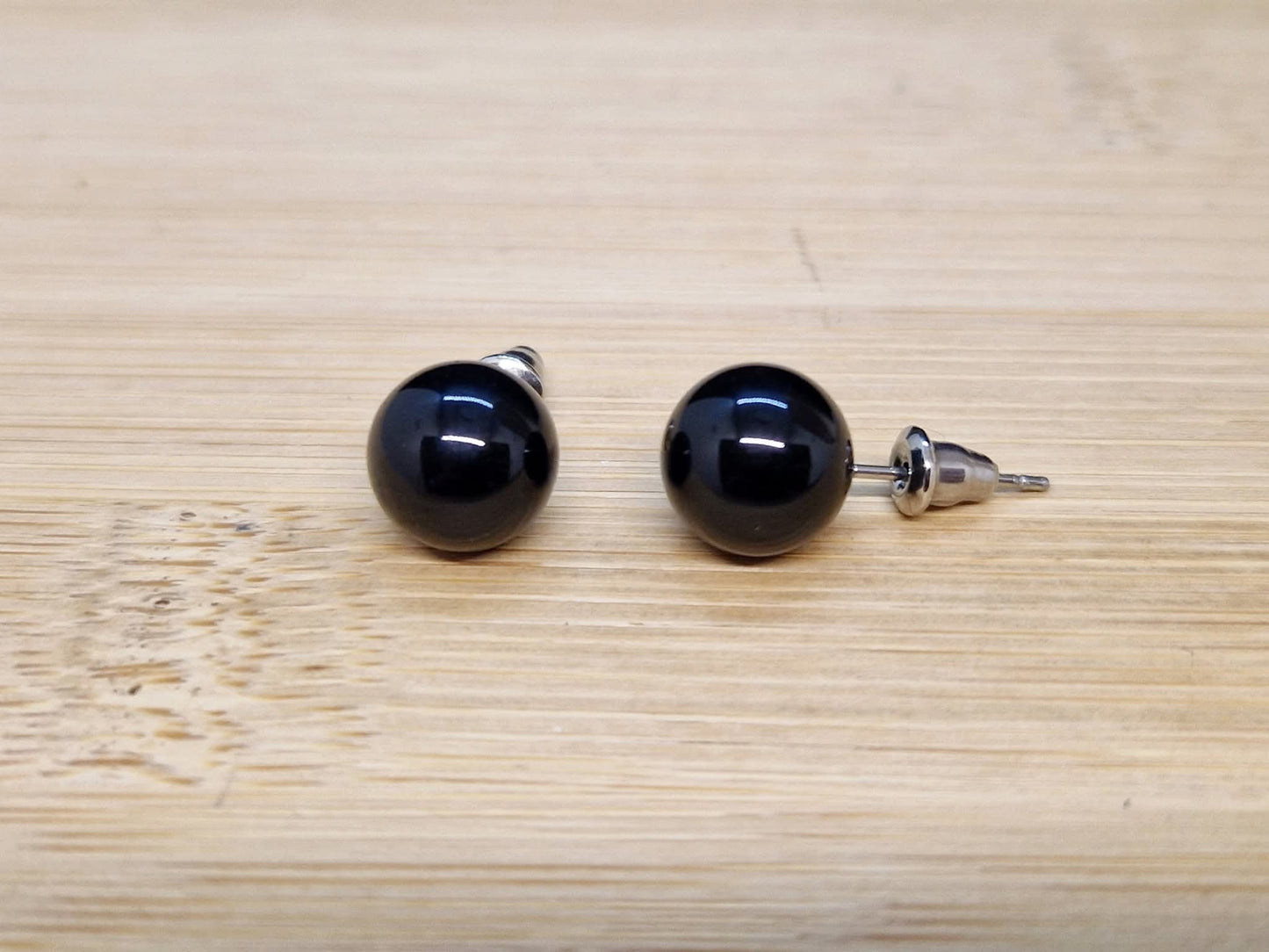 Boucles d'oreilles Obsidienne