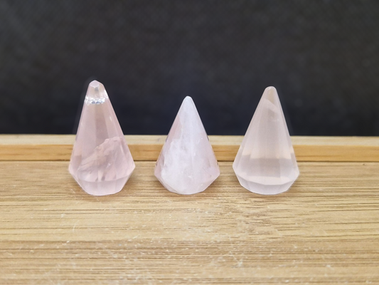 Pointes facettées Quartz rose