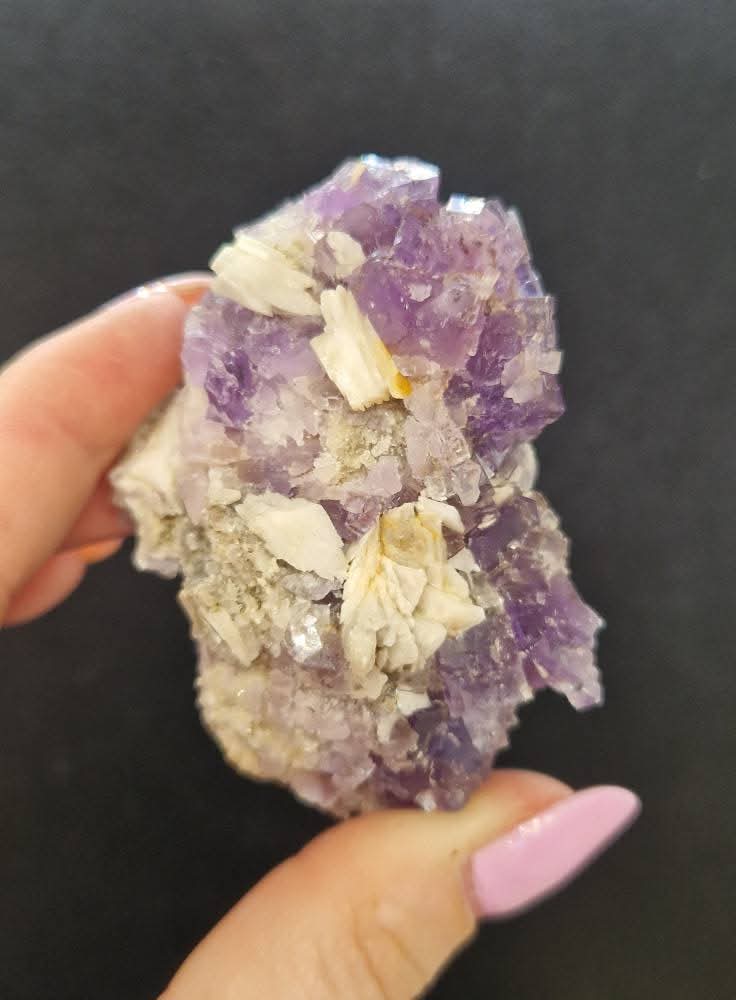 Fluorite violette & Baryte brute