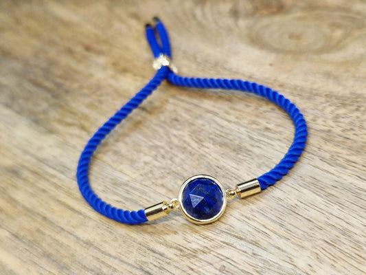 Bracelet cordon Lapis lazuli