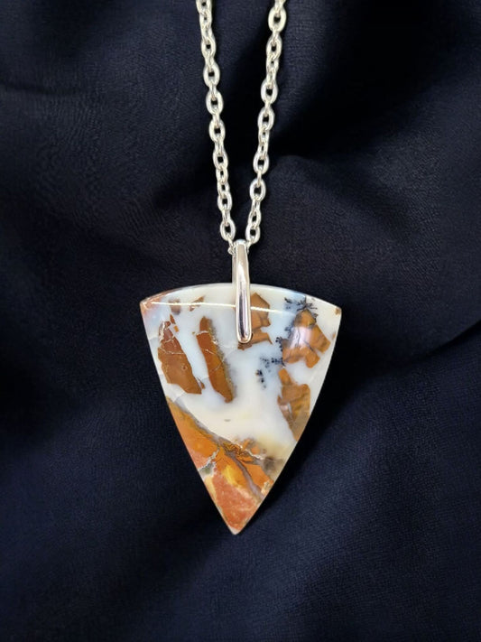 Pendentif Jaspe breschique & agate