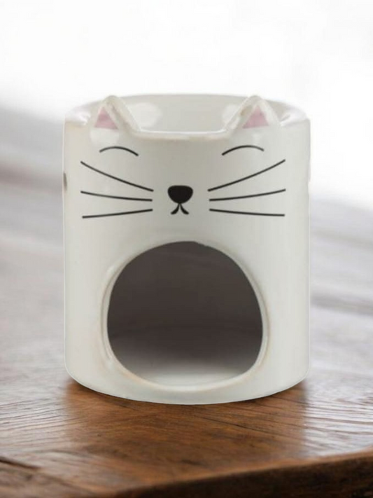 Brûleur chat blanc