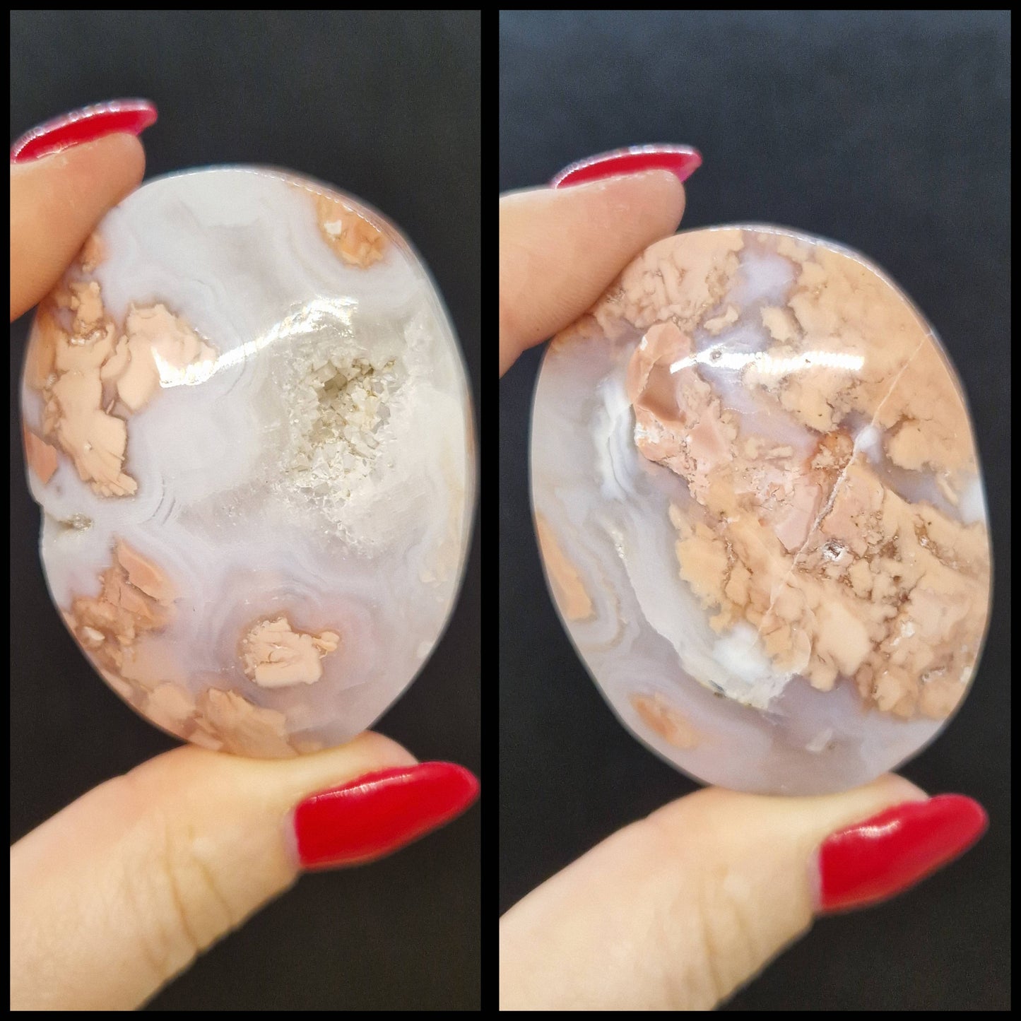 Galets Agate candy coton