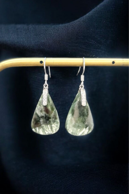 Boucles d'oreilles Seraphinite