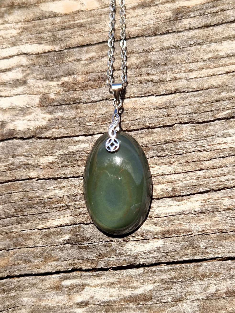 Pendentif Obsidienne œil celeste