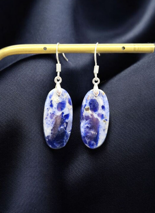 Boucles d'oreilles Sodalite