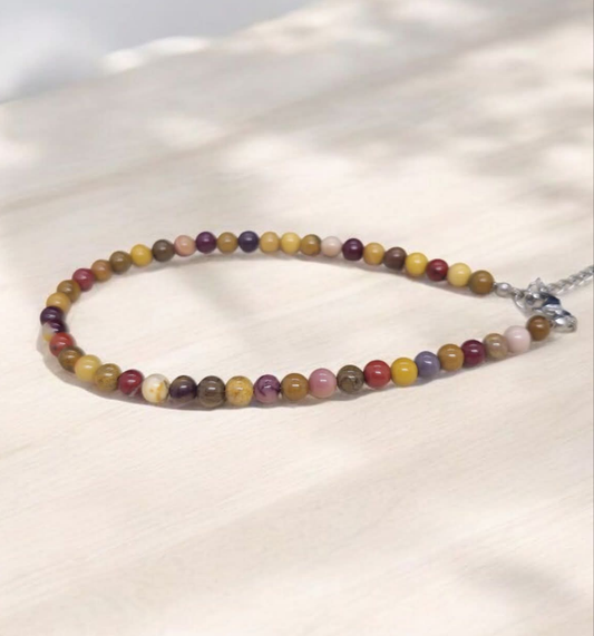Bracelet de cheville Jaspe Mokaite