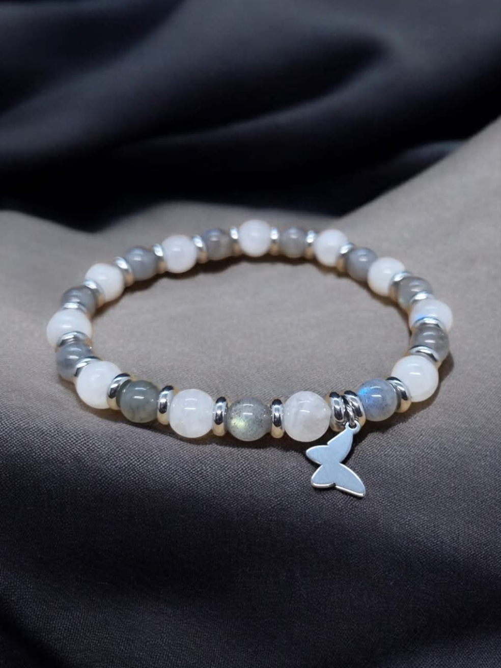 Bracelet Labradorite & Peristerite 6mm
