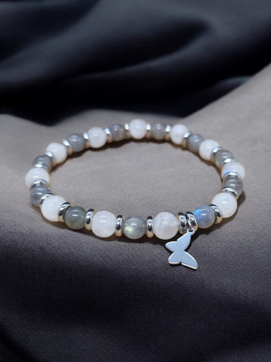 Bracelet Labradorite & Peristerite 6mm