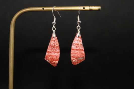 Boucles d'oreilles Jaspe rouge