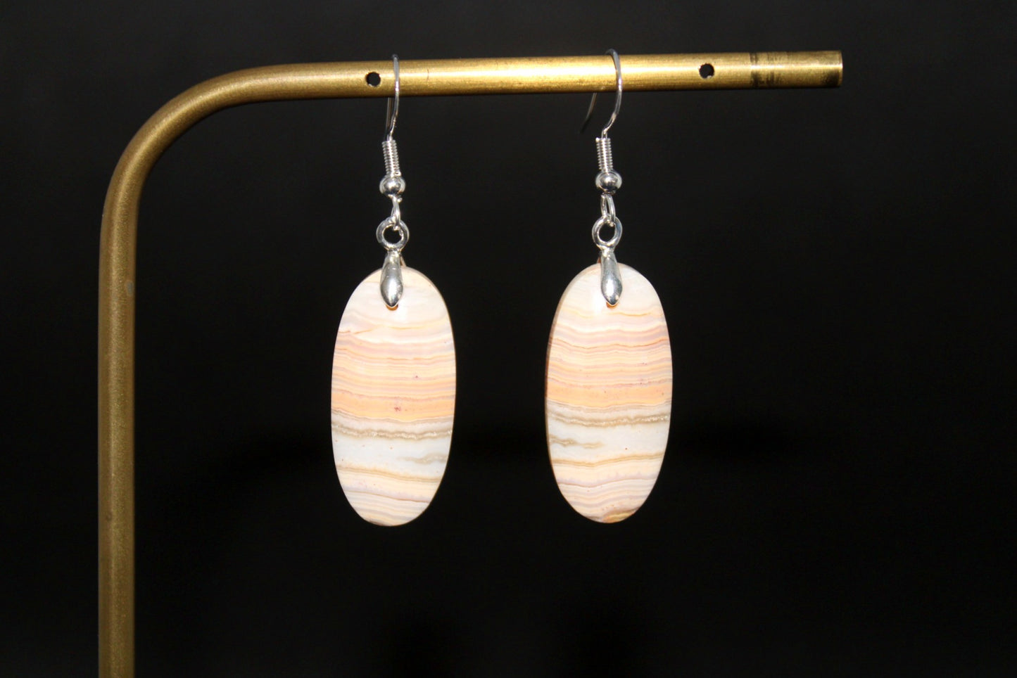 Boucles d'oreilles Agate rubannée