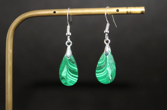Boucles d'oreilles Malachite