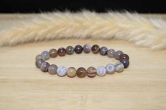 Bracelet Agate du Botswana 8mm