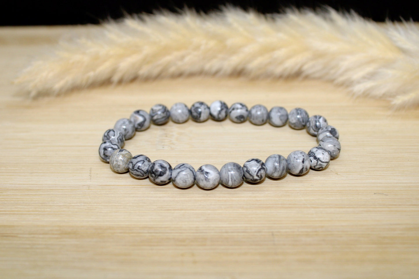 Bracelet Jaspe Picasso 8mm