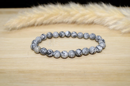Bracelet Jaspe Picasso 8mm