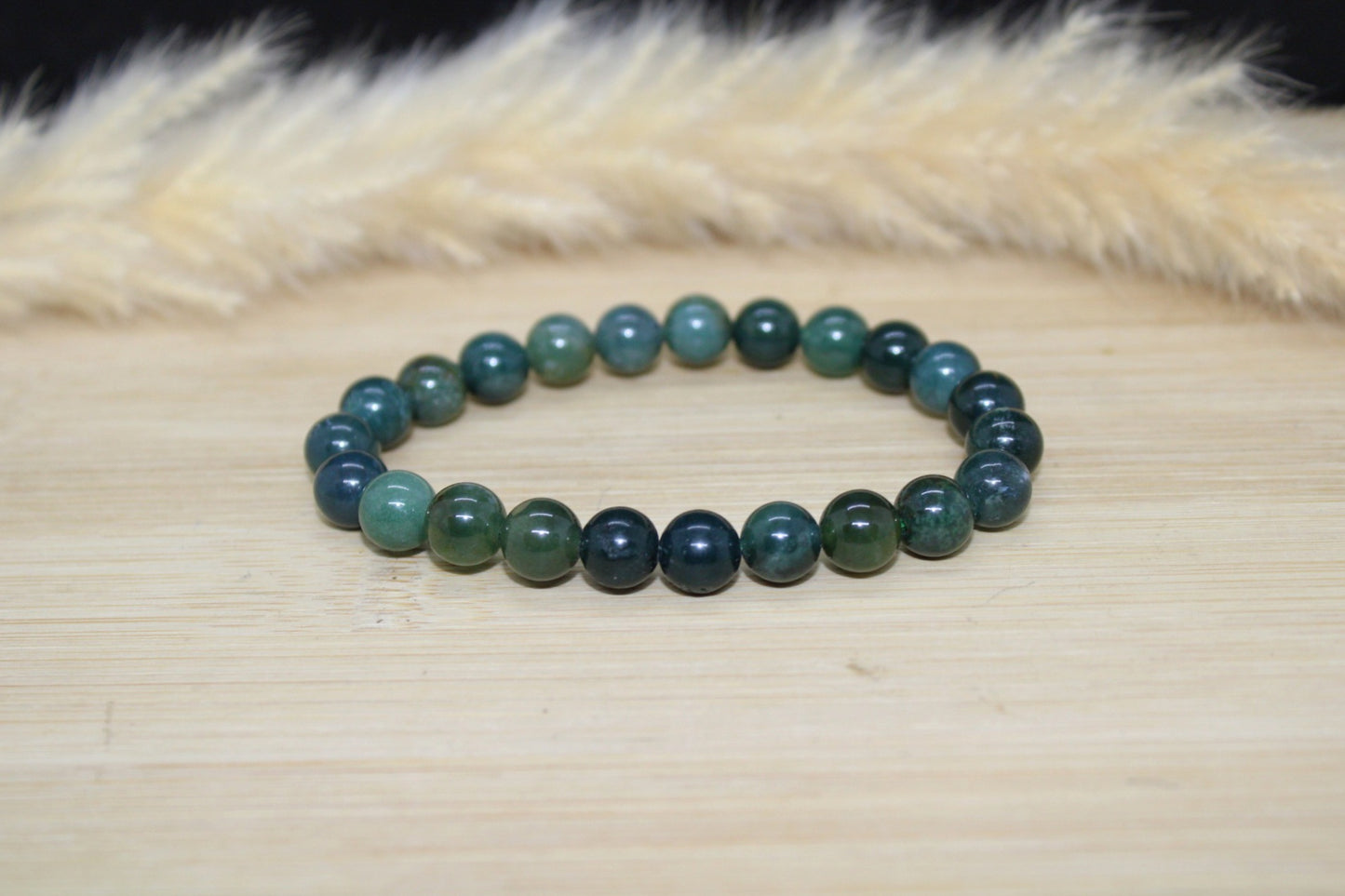 Bracelet Agate mousse 8mm