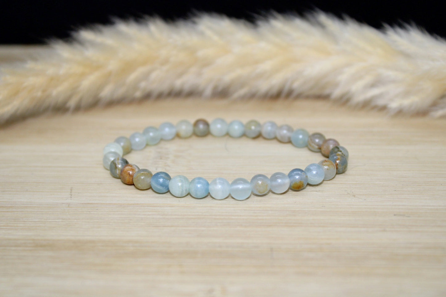 Bracelet calcite bleue 6mm
