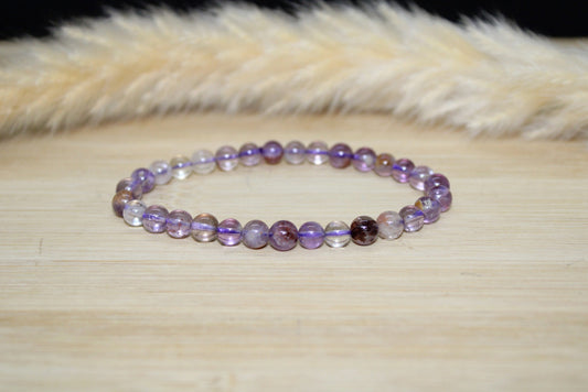 Bracelet Améthyste à inclusions 6mm