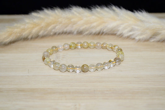 Bracelet Quartz rutile 6mm