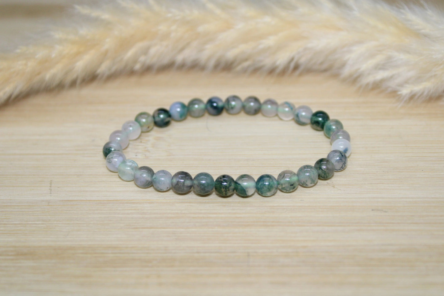 Bracelet Agate mousse 6mm