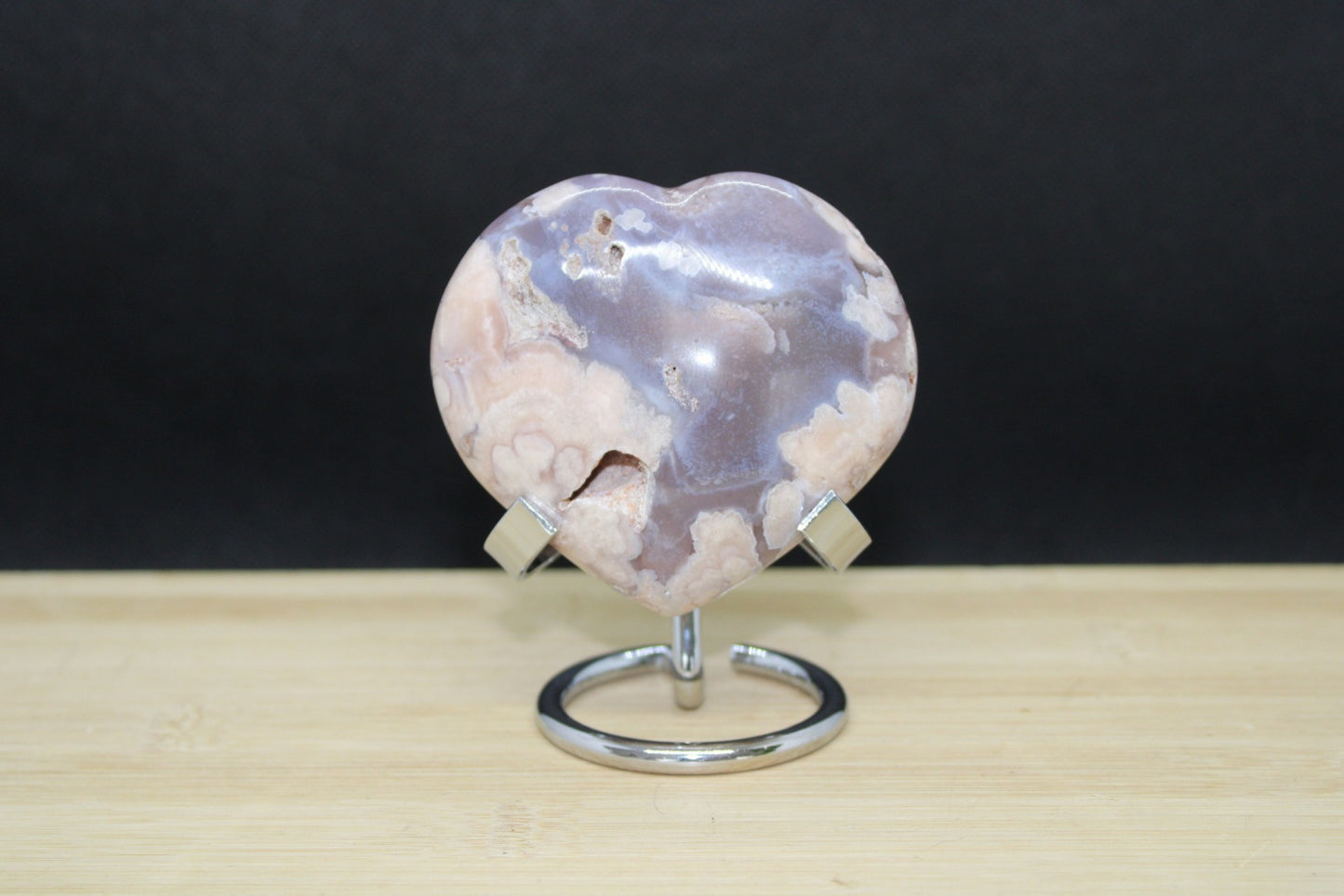 Cœur Agate fleur de cerisier