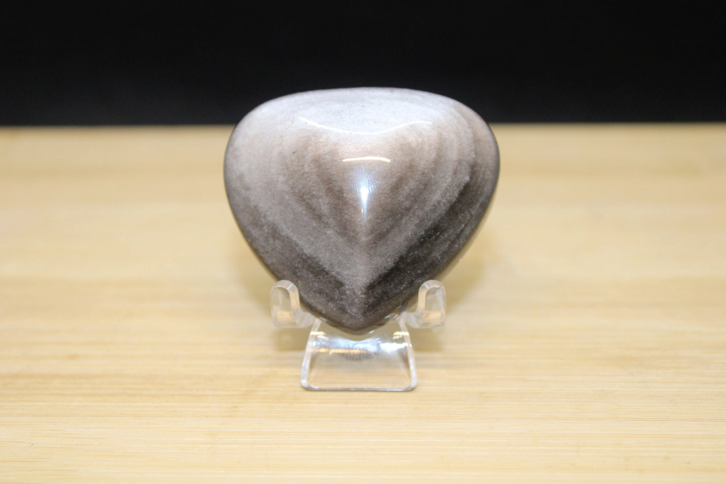 Cœur obsidienne argentée