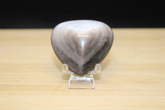Cœur obsidienne argentée