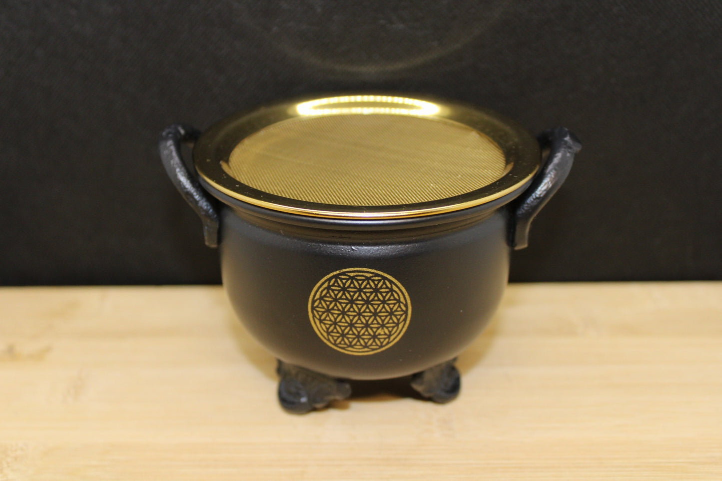 Brûleur d'encens chaudron "Fleur de vie"