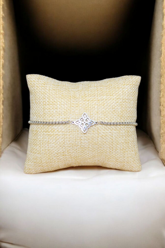 Bracelet acier nœud de sorcière