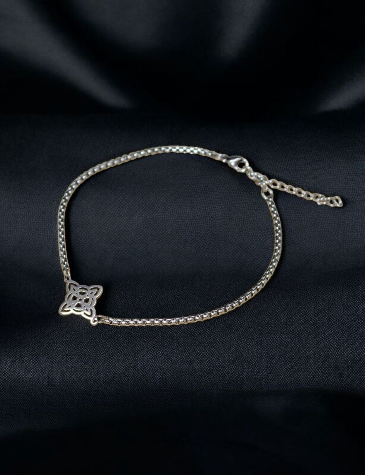 Bracelet acier nœud de sorcière