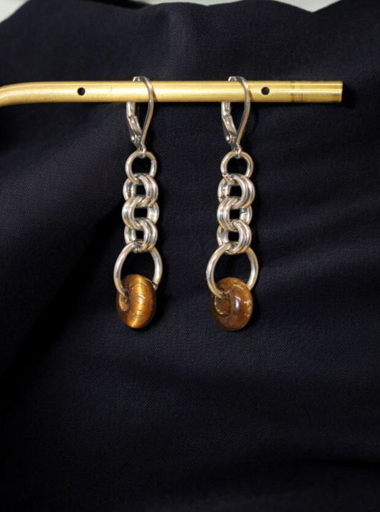 Boucles d'oreilles Oeil de tigre
