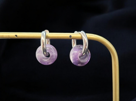 Boucles d'oreilles Améthyste