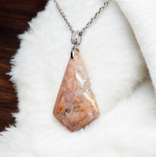 Pendentif Agate candy coton