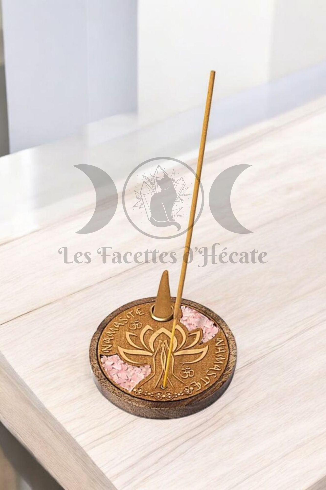 Brûleur d'encens Quartz rose