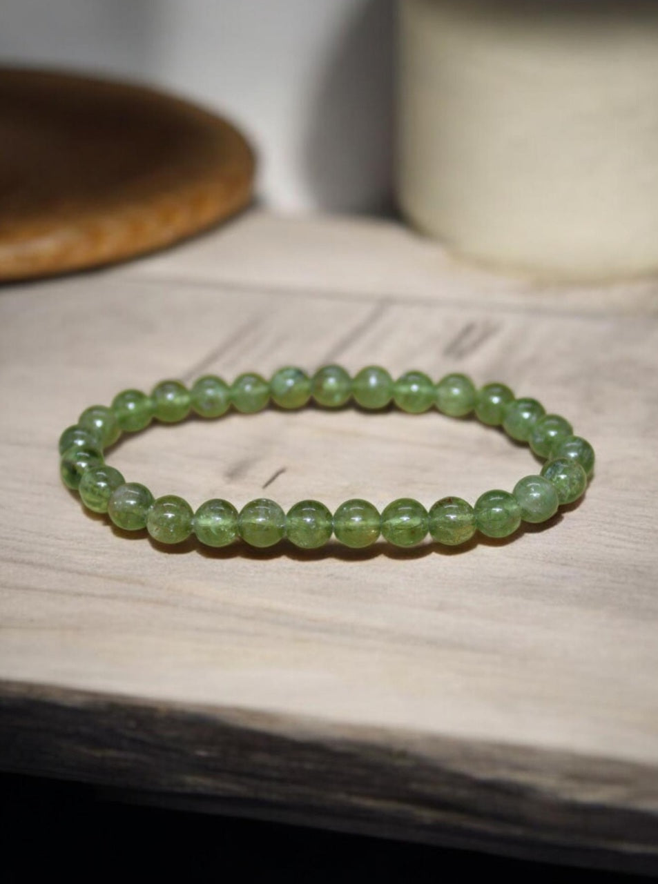Bracelet Apatite verte 6mm