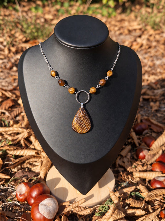 Collier Sélène Oeil de tigre