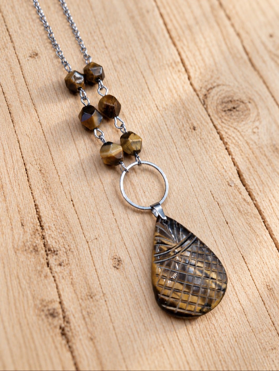 Collier Sélène Oeil de tigre