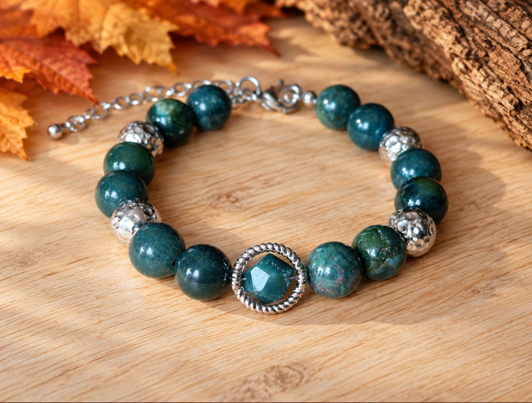 Bracelet Agate mousse 8mm