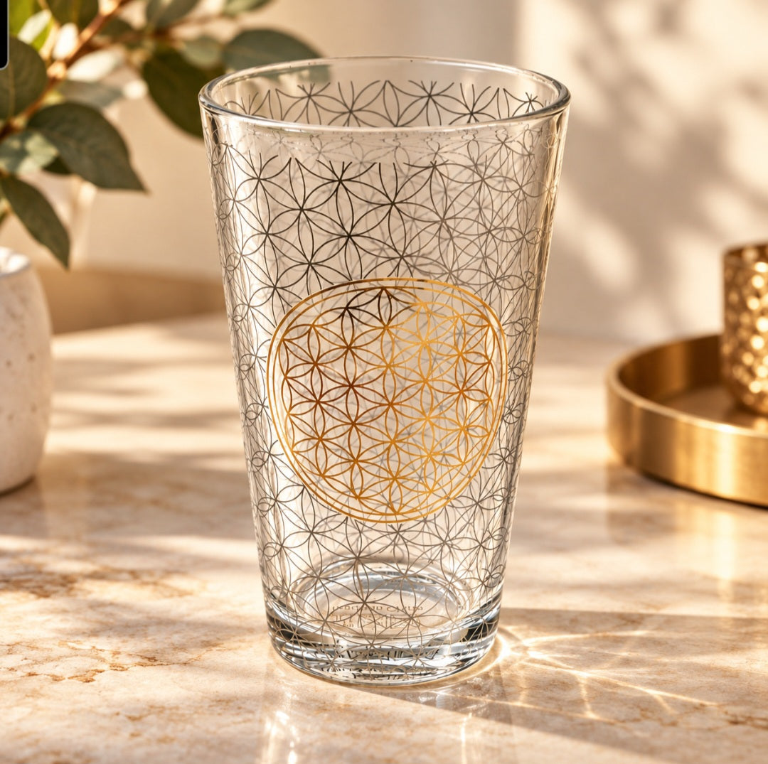 Verre fleur de vie
